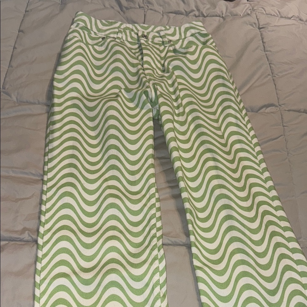 The Ragged Priest Green Wave High Rise Jeans